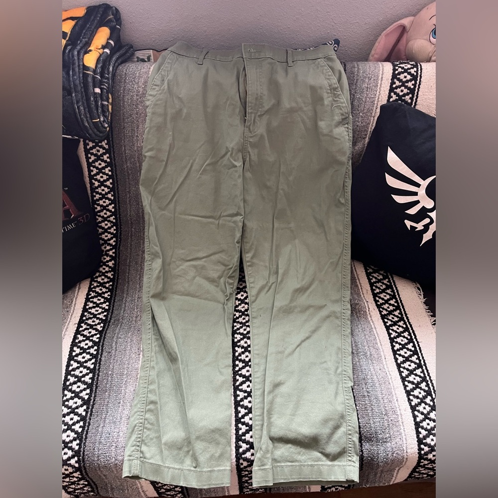Women’s Olive Green Casual Cotton Pants